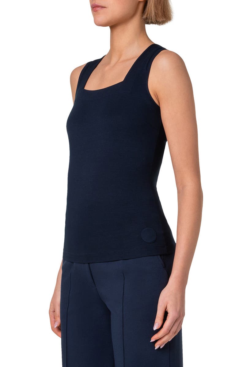 Akris punto Square Neck Tank, Alternate, color, 