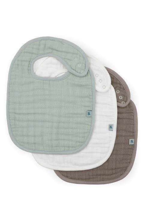3-Pack Organic Cotton Muslin Bibs