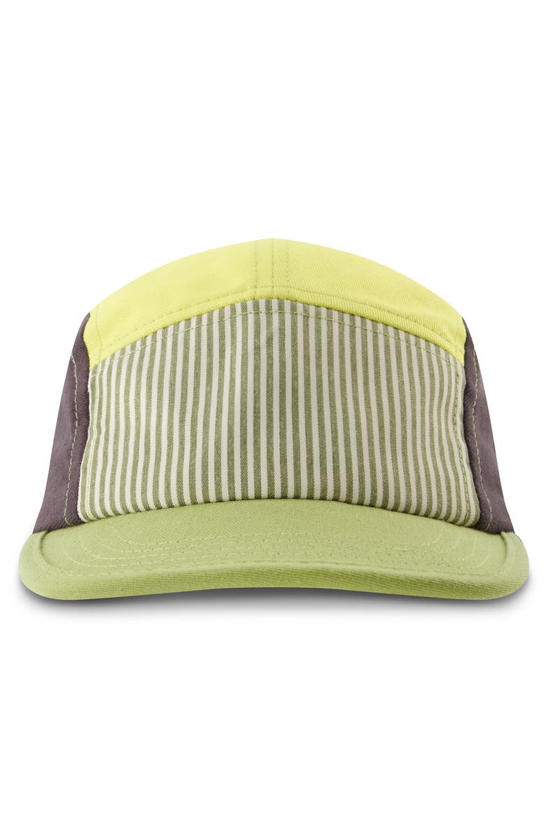 Stains and Stories by Babyface Colorblocked Striped Baseball Cap, Main, color, Lemon