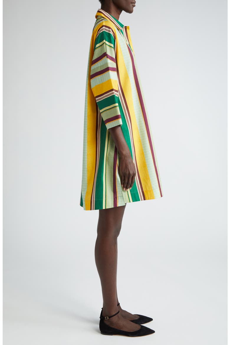 Stripe Long Sleeve Cotton Shift Dress, Alternate, color, SUN-MULTICOLOR