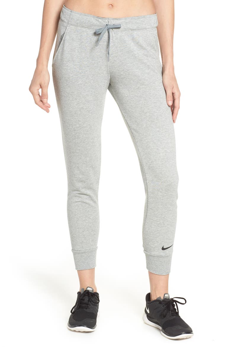 Tapered Training Pants, Main, color, DARK GREY HEATHER/ BLACK