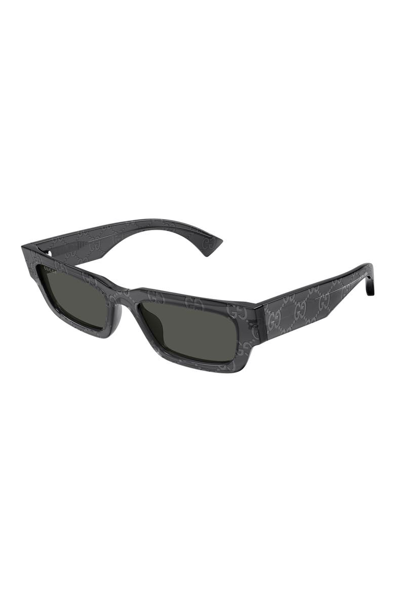 52mm Rectangular Sunglasses, Alternate, color, GREY