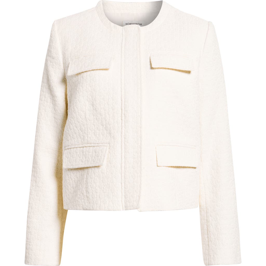 Nordstrom Tweed Jacket In White