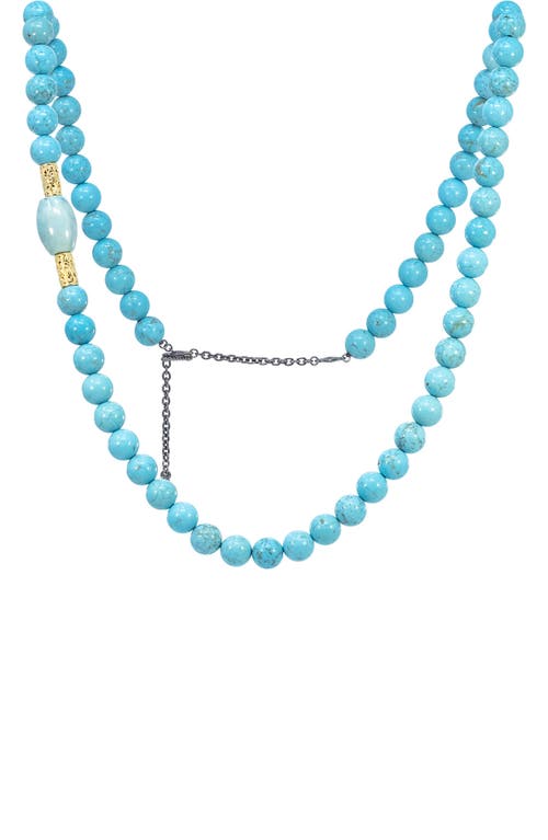 Armenta Blue Magnesite Beaded Layer Necklace In Turquoise