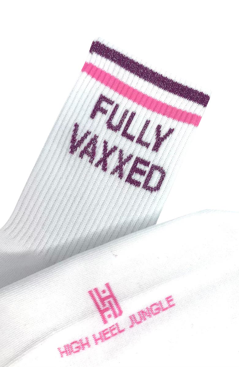 HIGH HEEL JUNGLE Fully Vaxxed Quarter Crew Socks, Alternate, color, 