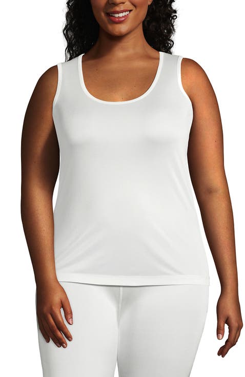 Petite Silk Interlock Thermal Long Underwear Base Layer Tank Top