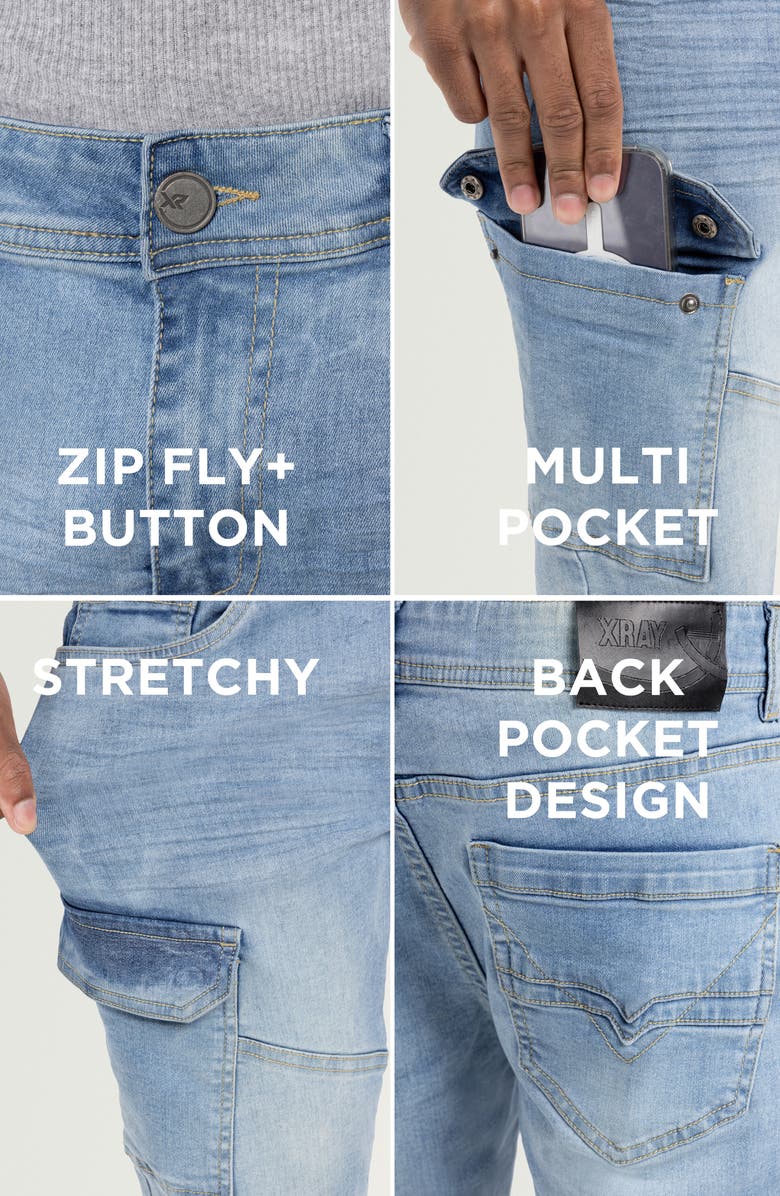 XRAY Denim Cargo Shorts, Alternate, color,