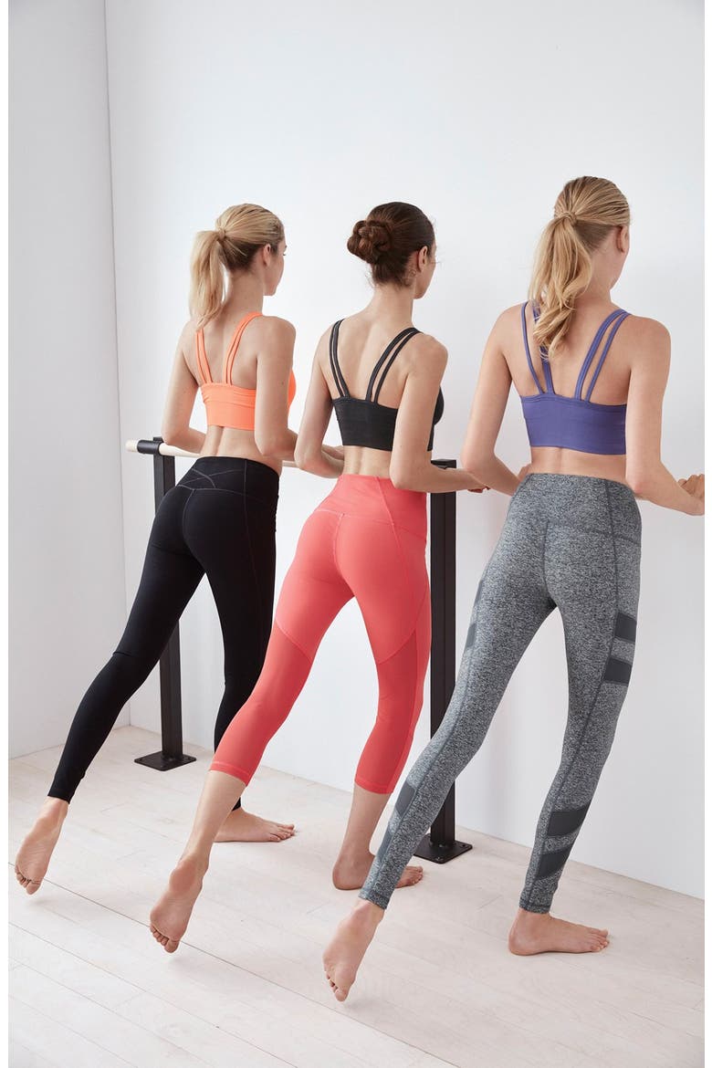 'Splice it Up' High Waist Leggings, Alternate, color, GREY GRAPHITE MELANGE