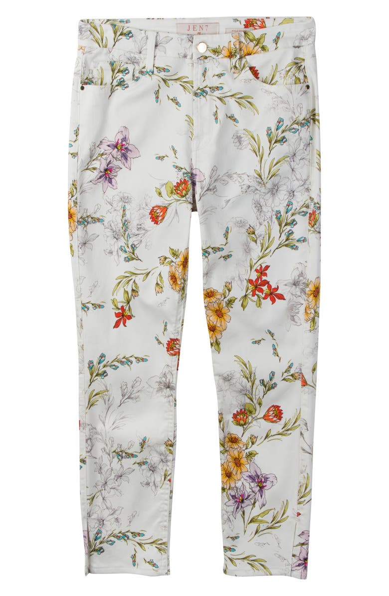JEN7 by 7 For All Mankind JEN7 Print Crop Skinny Pants, Main, color, 