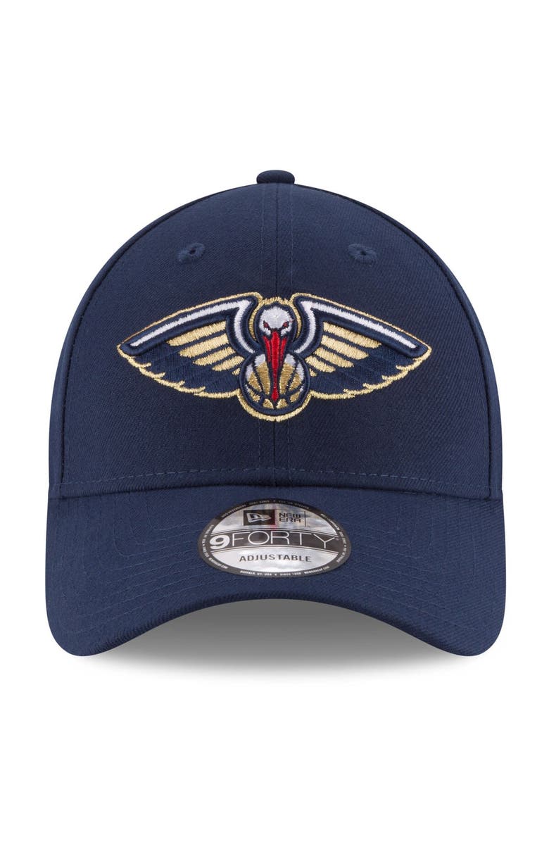 New Era Men's New Era Navy New Orleans Pelicans Official Team Color 9FORTY Adjustable Hat, Alternate, color, 