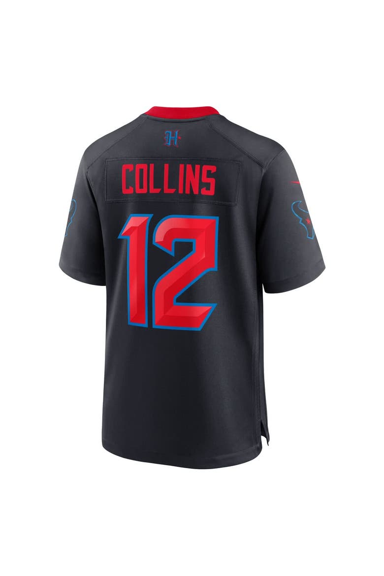 Men's Nike Nico Collins  Navy Houston Texans 2nd Alternate Game Jersey, Alternate, color, Navy
