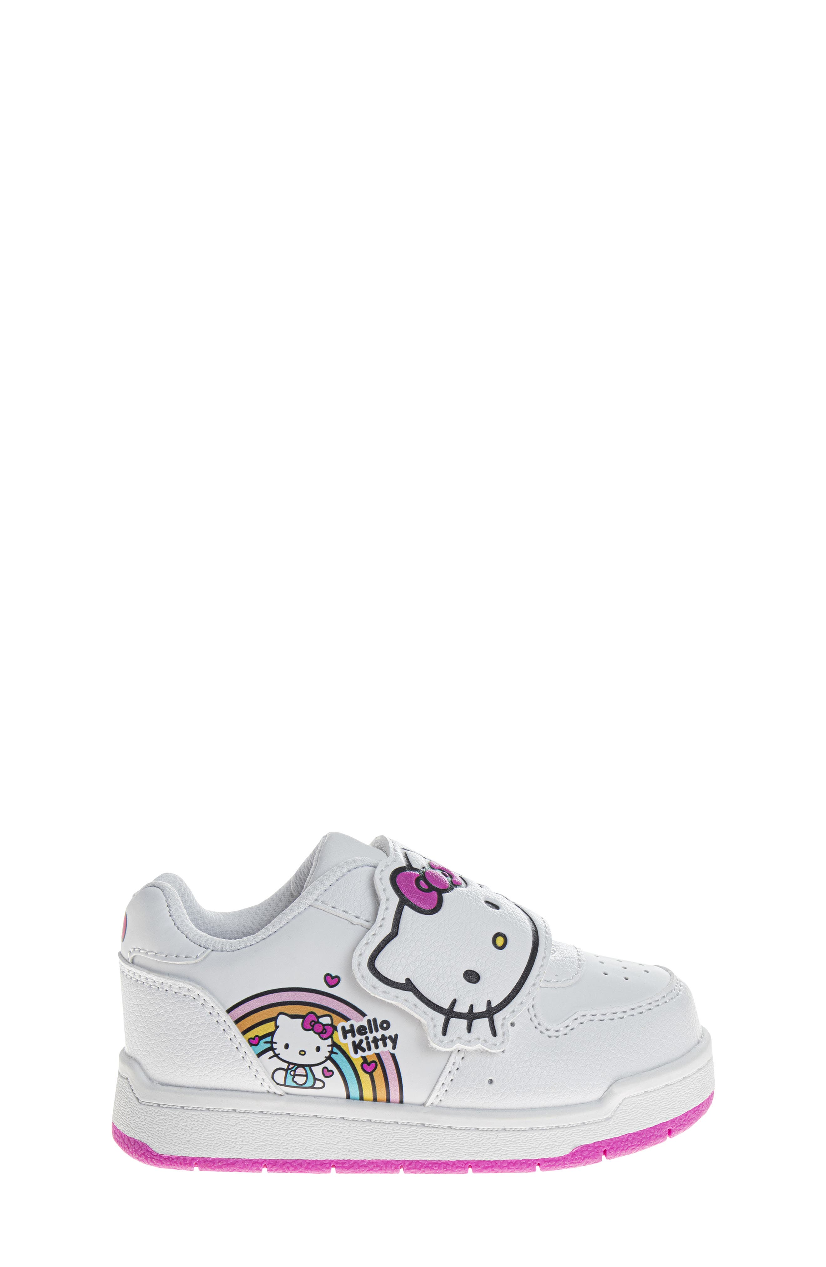 JOSMO Kids' Hello Kitty<sup>®</sup> Hook & Loop Sneaker, Alternate, color, White/ Pink