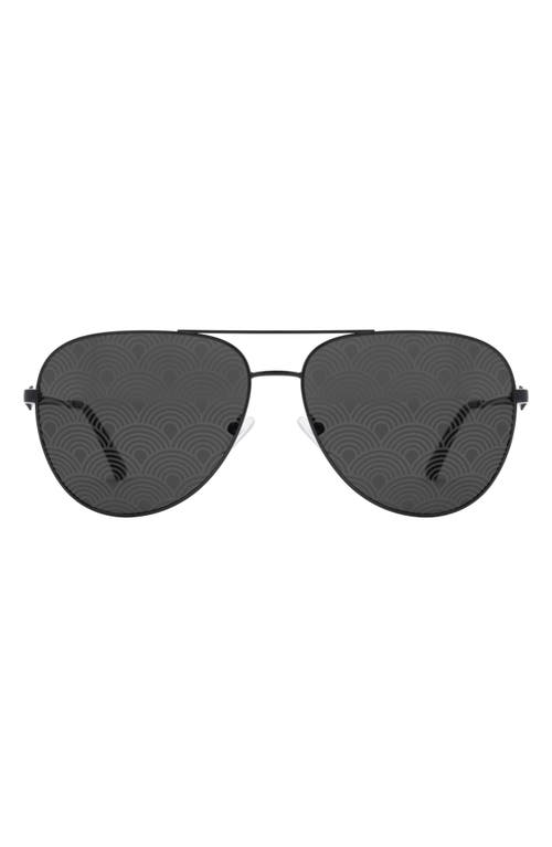 Kurt Geiger London 65mm Oversize Pilot Sunglasses In Black/rainbow Mirror