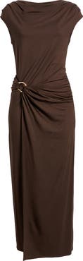 Nordstrom Belt Detail Side Ruched Dress