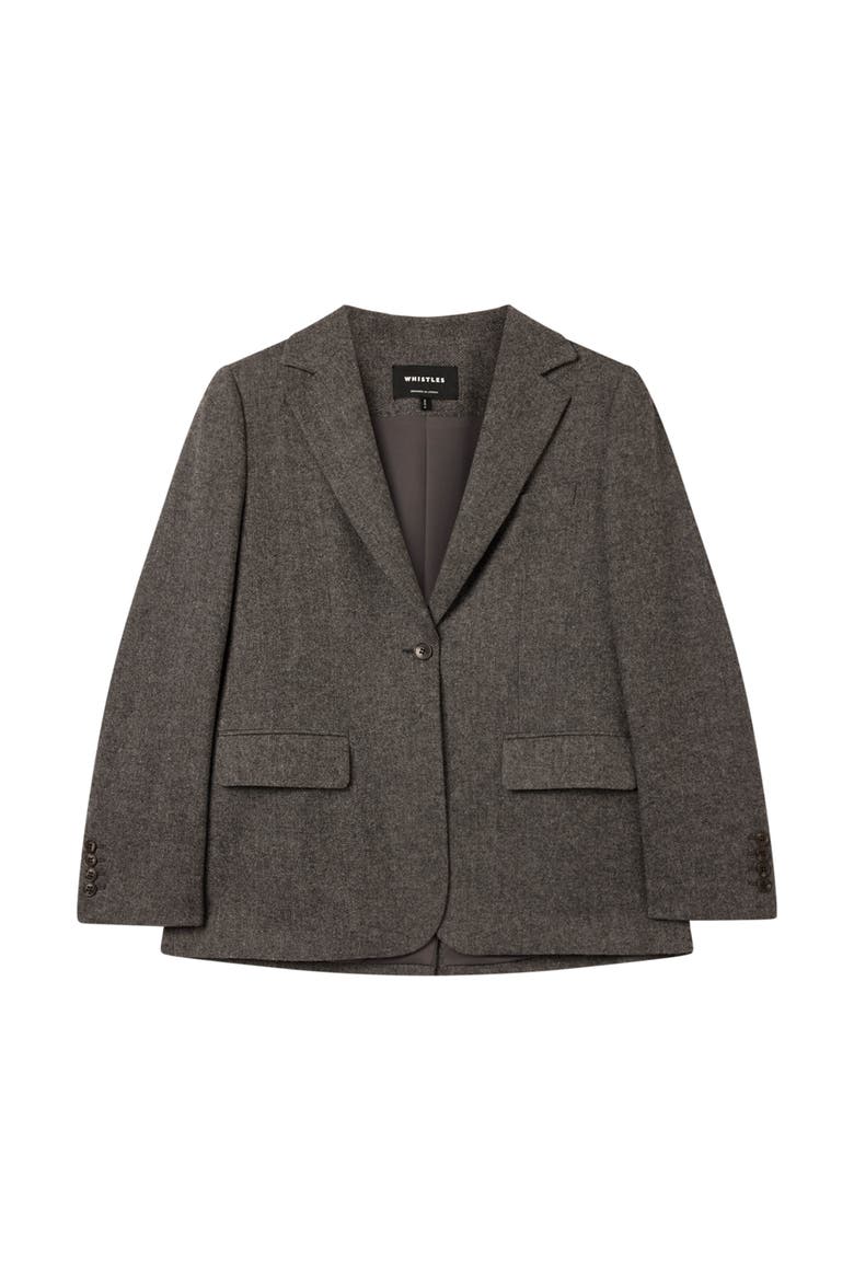 Herringbone Wool Blazer, Alternate, color, Grey/Multi