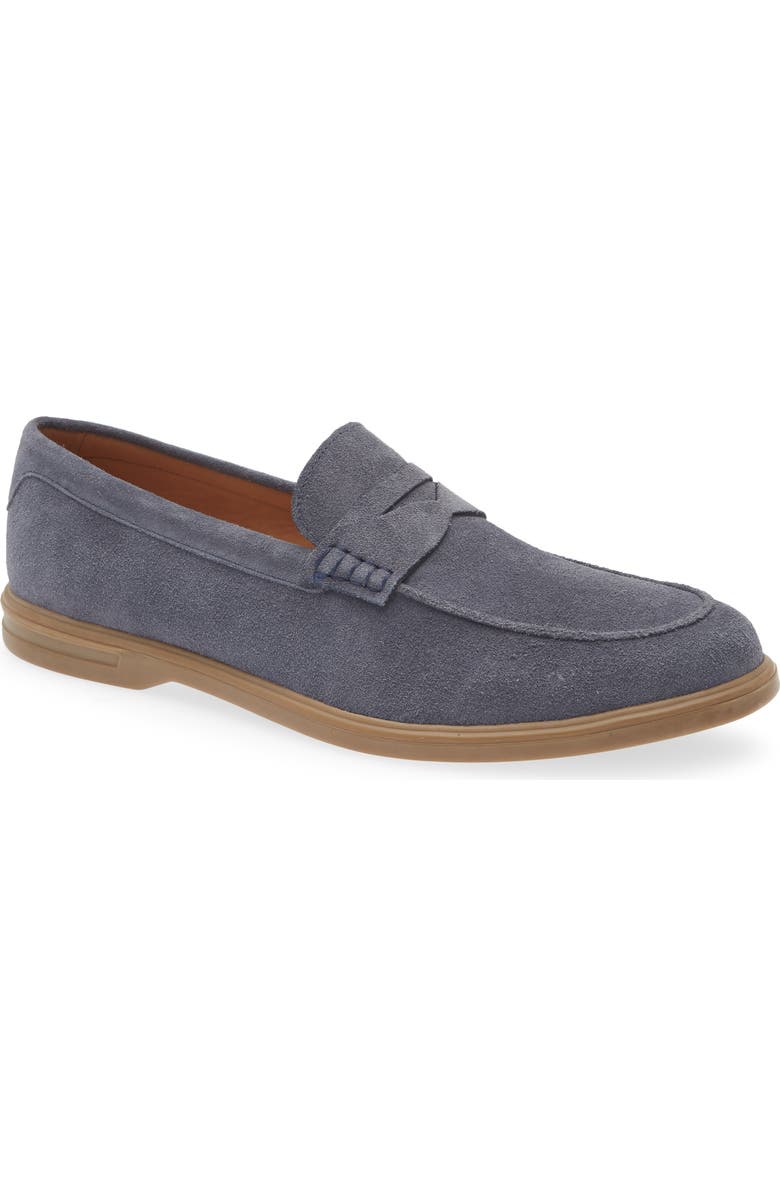 Peter Millar Excursionist Penny Loafer, Main, color, Avio Blue