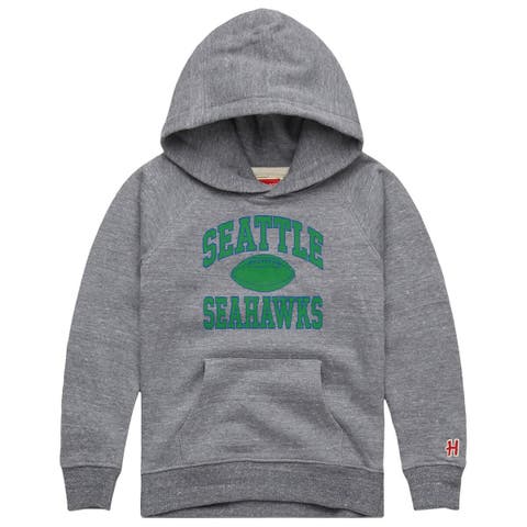 Youth Homage  Gray Seattle Seahawks Gridiron Tri-Blend Hoodie