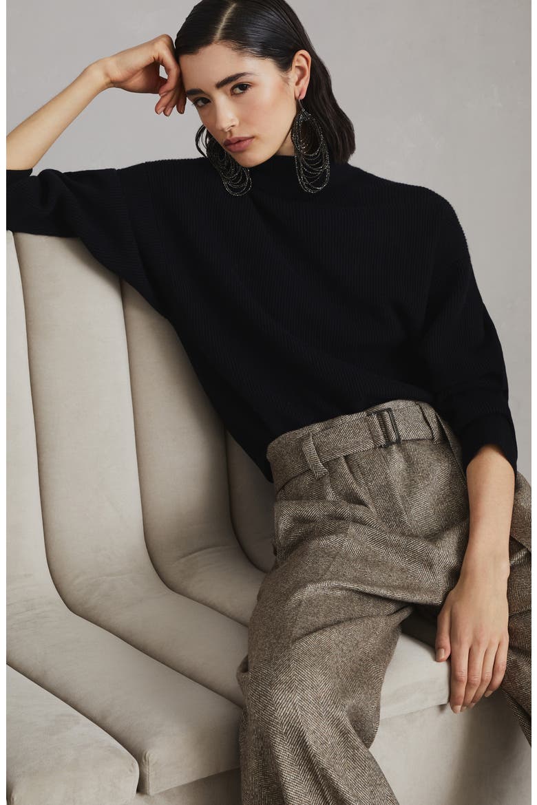 Wool, cashmere and silk sweater, Alternate, color, Black
