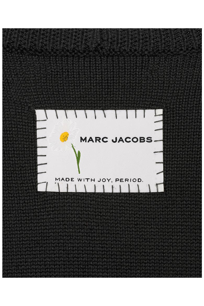 Marc Is Joy Jacquard Merino Wool Crewneck Sweater, Alternate, color, BLACK