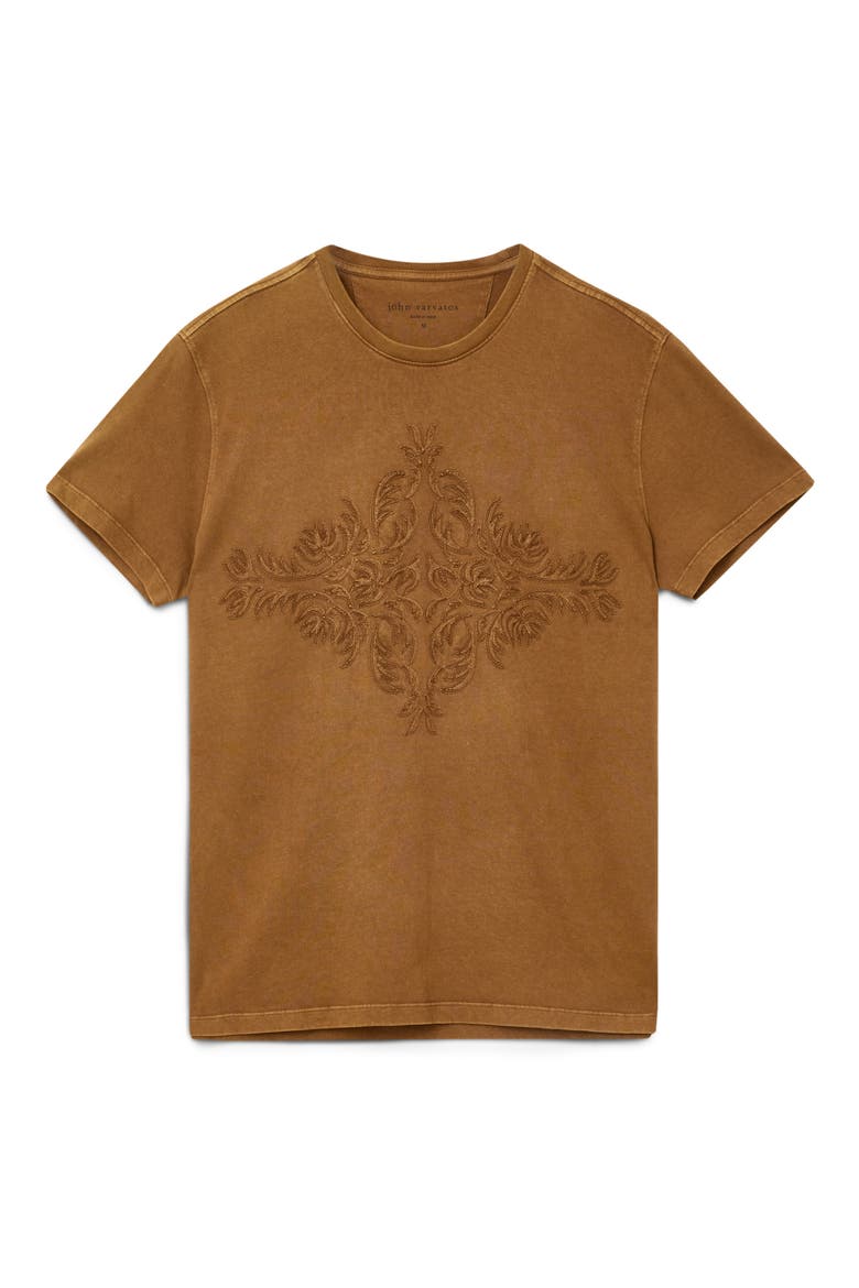 Embroidered T-Shirt, Alternate, color, SIENNA BROWN