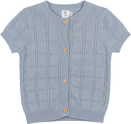 Mr. Mr. Short Sleeve Checkered Cotton Knit Sweater