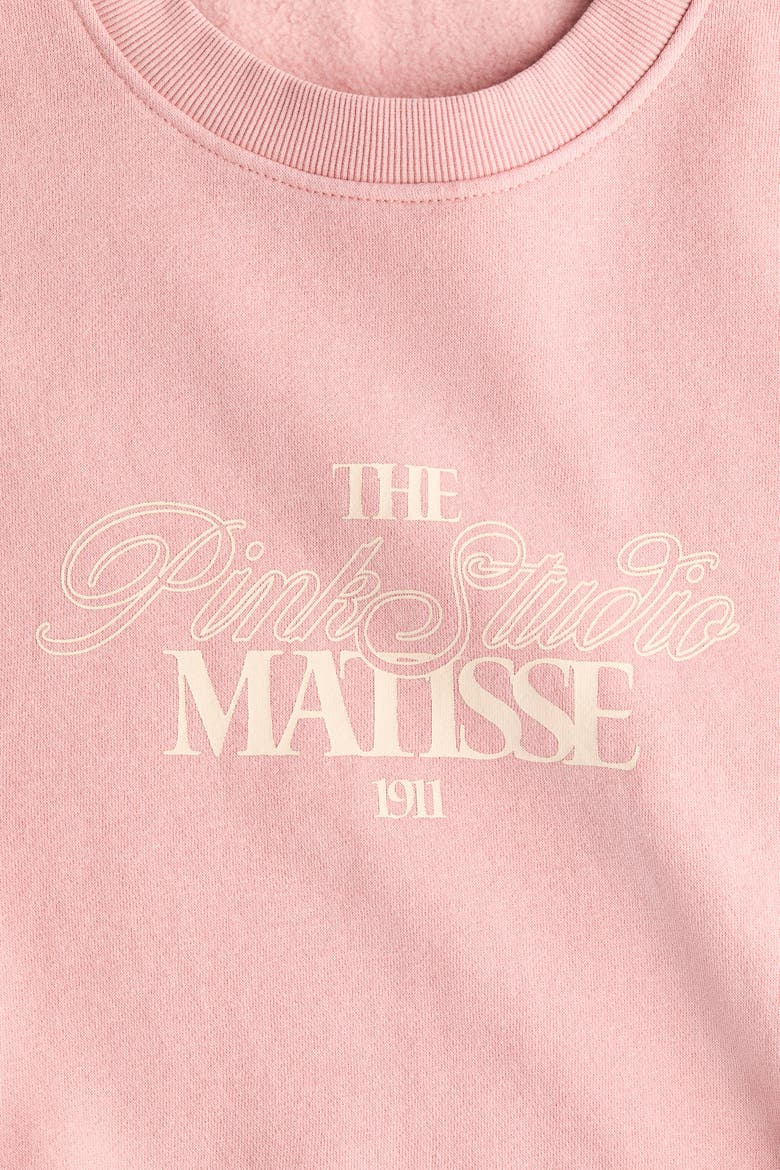 Oversized Print-motif Sweatshirt, Alternate, color, Pink/Matisse