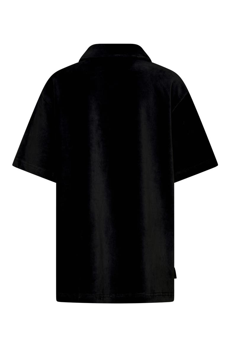 Kids' Short Sleeve Button-Up Shirt, Alternate, color, BLACK