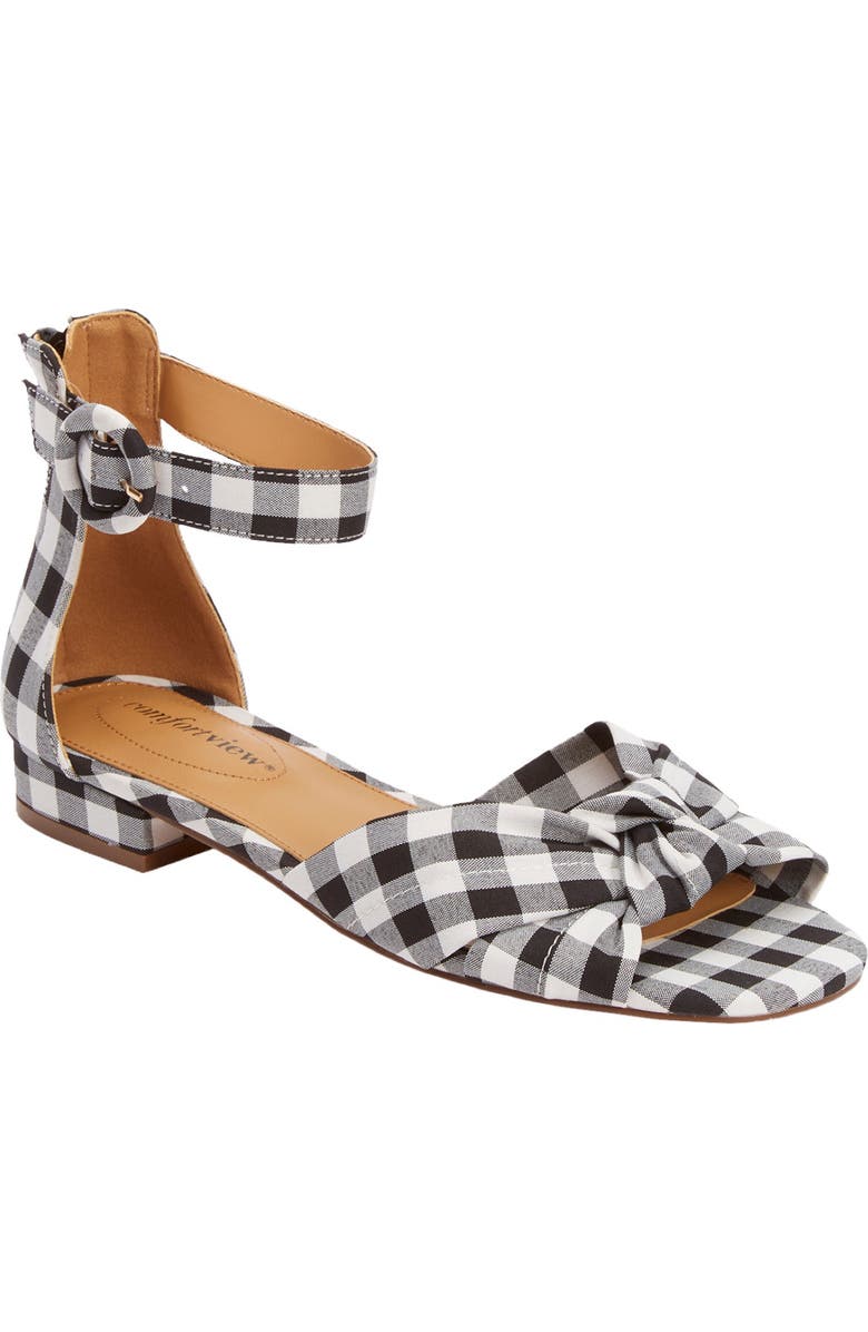 Comfortview The Ansley Sandal, Main, color, Gingham