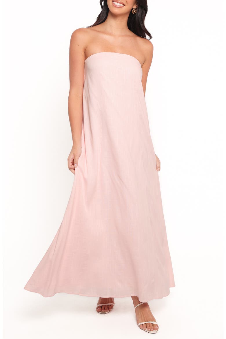 Bethany Strapless Maxi Dress, Main, color, ROSEWATER