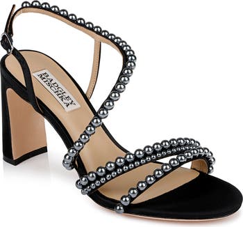 Sandali Con Tacco Badgley Mischka Amora - Donna, Decorati Con Perle - Foto 6