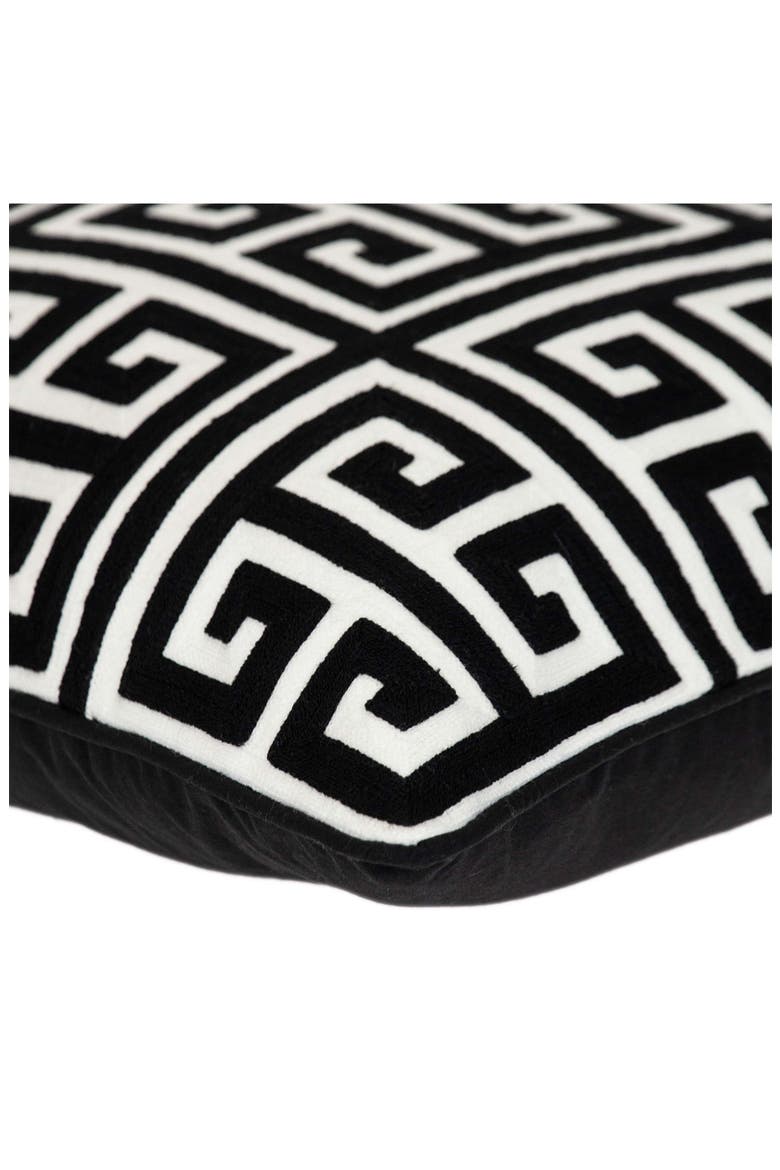 Adora Square Throw Pillow, Alternate, color, BLACK