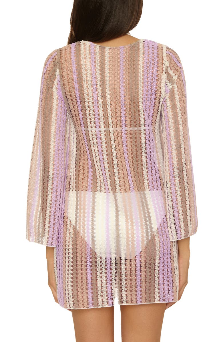 Becca Paradise Metallic Knit Cover-Up Tunic, Alternate, color, Mineral Multi