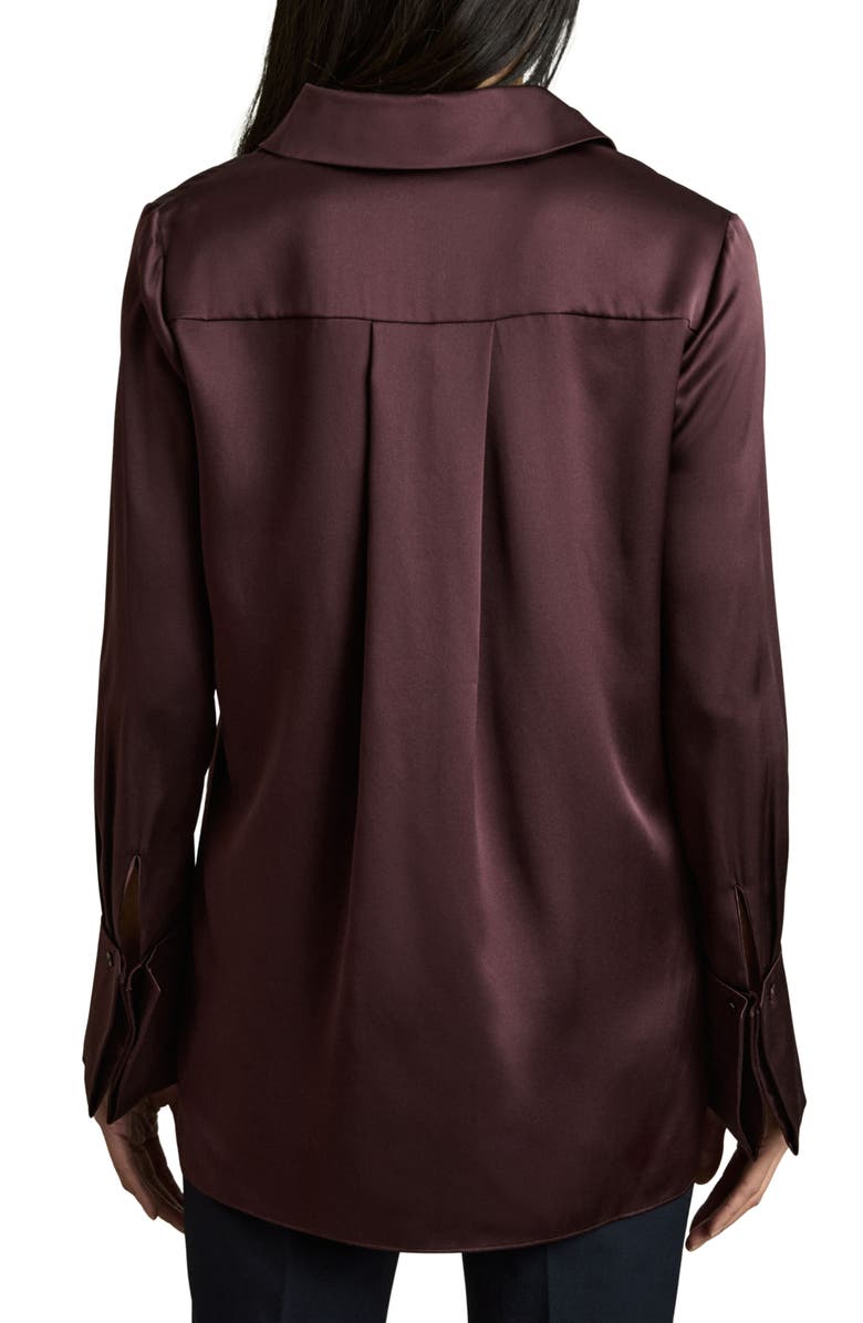 Reiss Hailey Silk Button-Up Shirt, Alternate, color, 