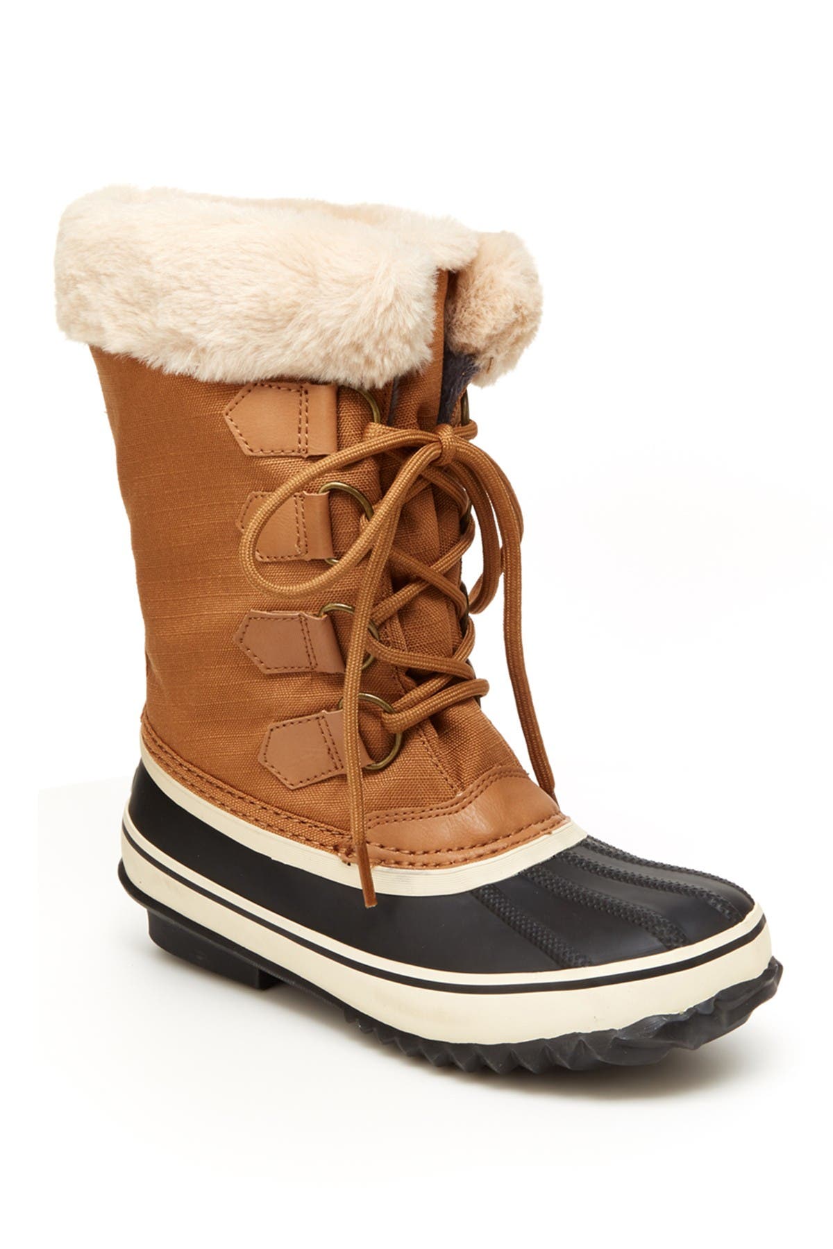 JBU BY JAMBU Rainey Too Waterproof Faux Fur Trim Duck Boot, Alternate, color, 