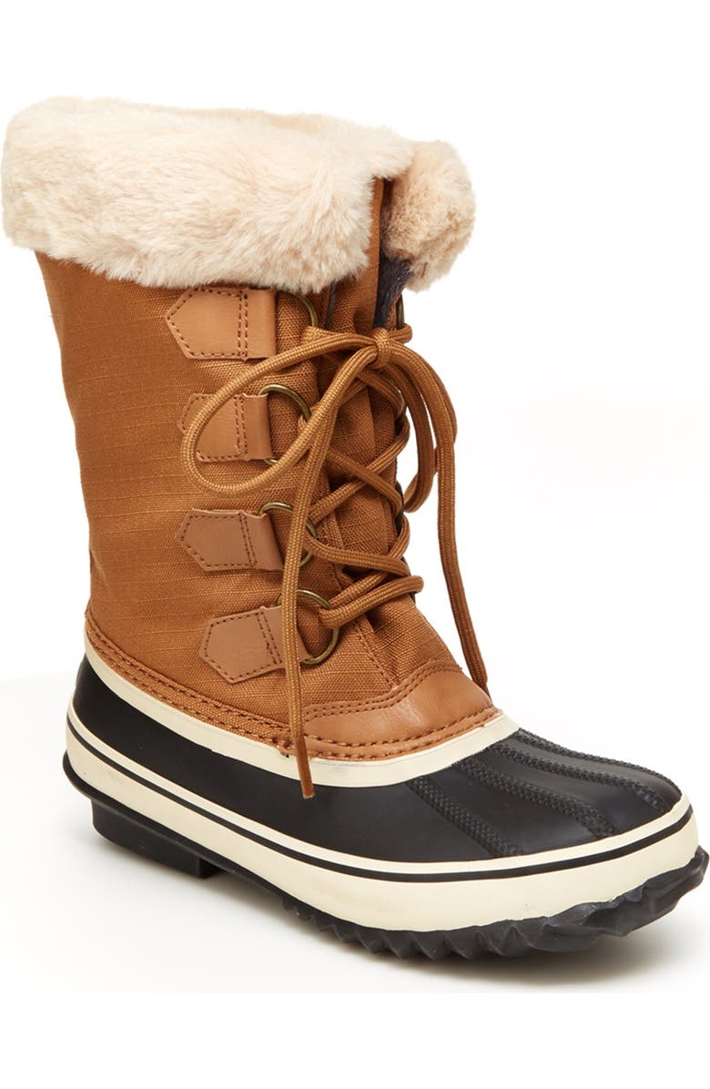 JBU BY JAMBU Rainey Too Waterproof Faux Fur Trim Duck Boot, Alternate, color,