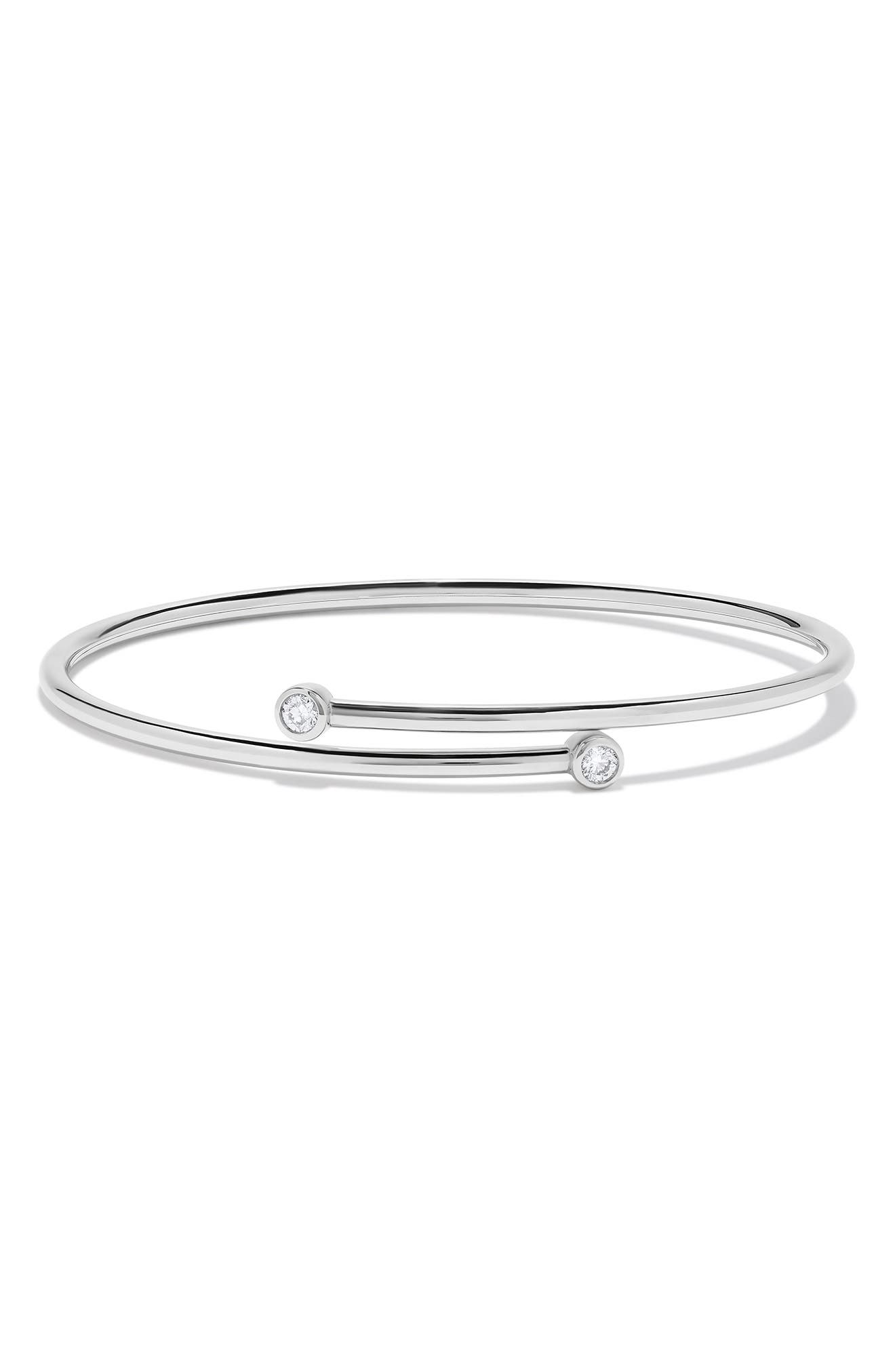 H.J. Namdar 14K Gold Diamond Bypass Bangle Bracelet - 0.20ct.