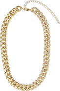 Adornia Cubic Zirconia & Curb Chain Necklace