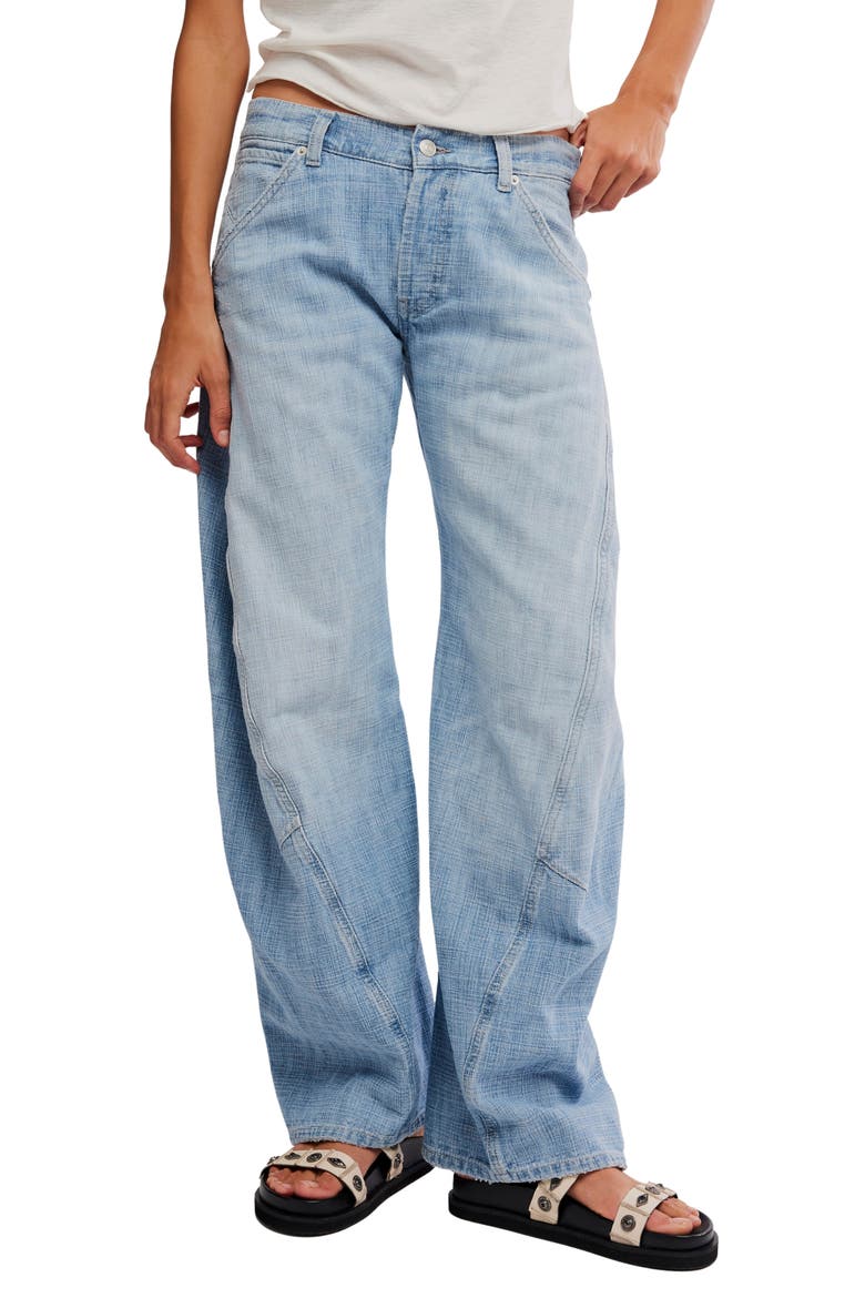 Highland Low Rise Barrel Jeans, Main, color, ART SCHOOL