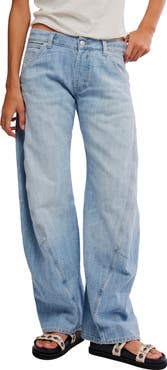 Free People Highland Low Rise Barrel Jeans