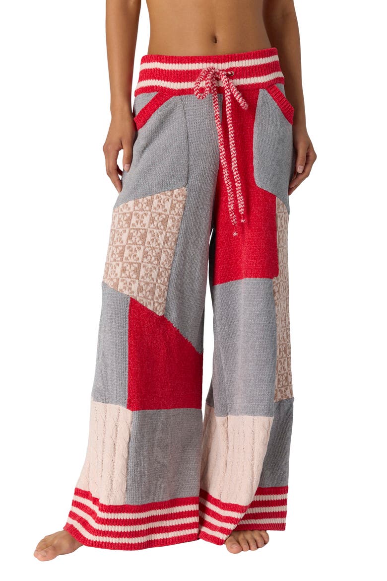 Snow Much Fun Lounge Pants, Main, color, PATCHWORK COMBO