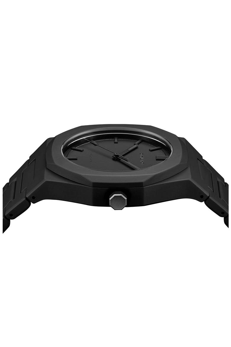 Shadow Polycarbon Bracelet Watch, 40.5mm, Alternate, color, BLACK
