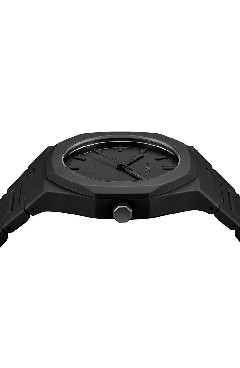 D1 Milano Shadow Polycarbon Bracelet Watch, 40.5mm, Alternate, color, Black