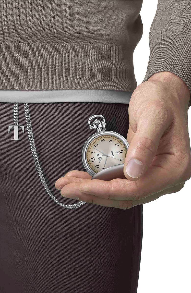 Tissot Savonnette Pocket Watch, 48.5mm, Alternate, color, 