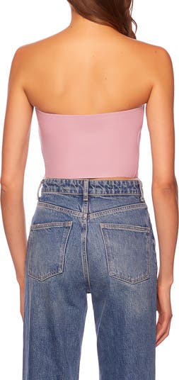 Faux Leather Crop Tube Top