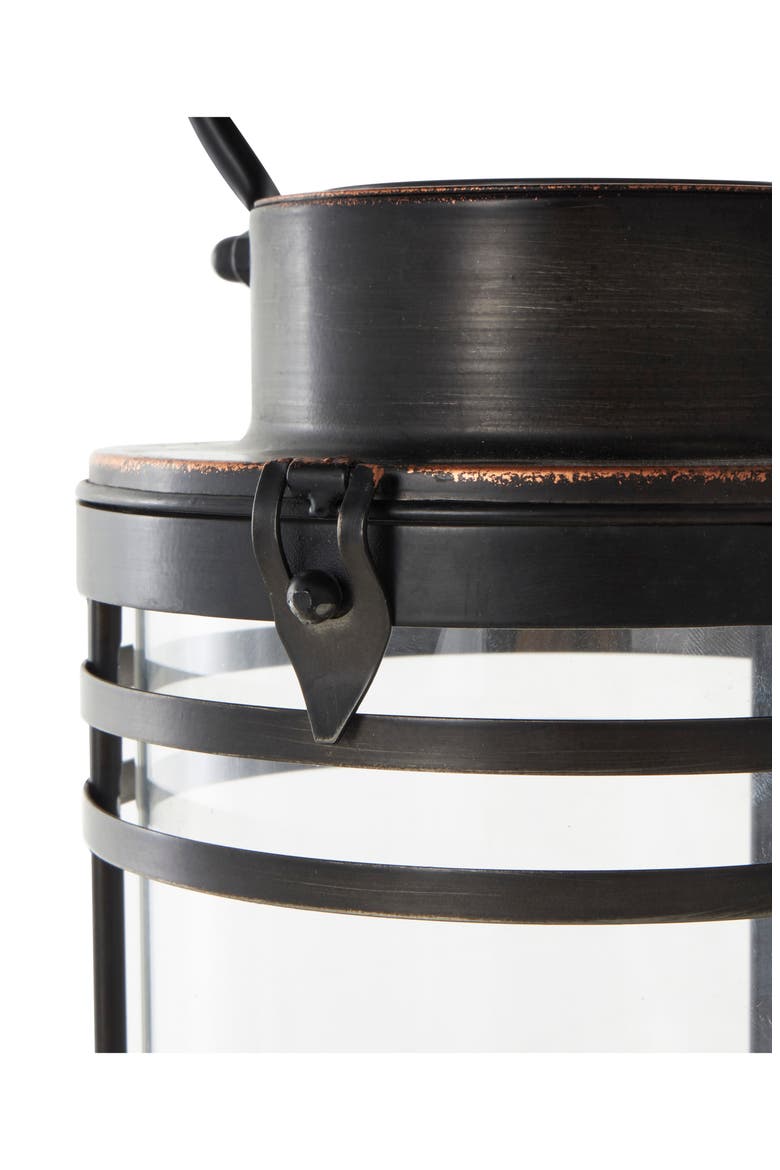 Metal Candle Lantern, Alternate, color, BLACK