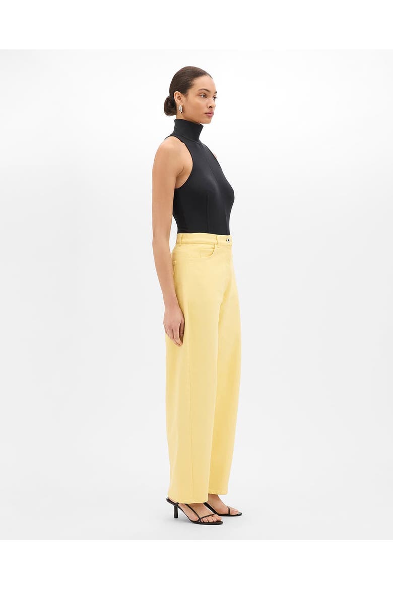 Denim Curved Pant, Alternate, color, Daffodil