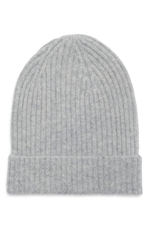 Cashmere Rib Cuff Beanie