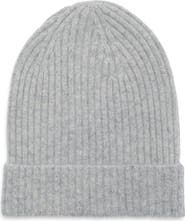 Nordstrom Cashmere Rib Cuff Beanie