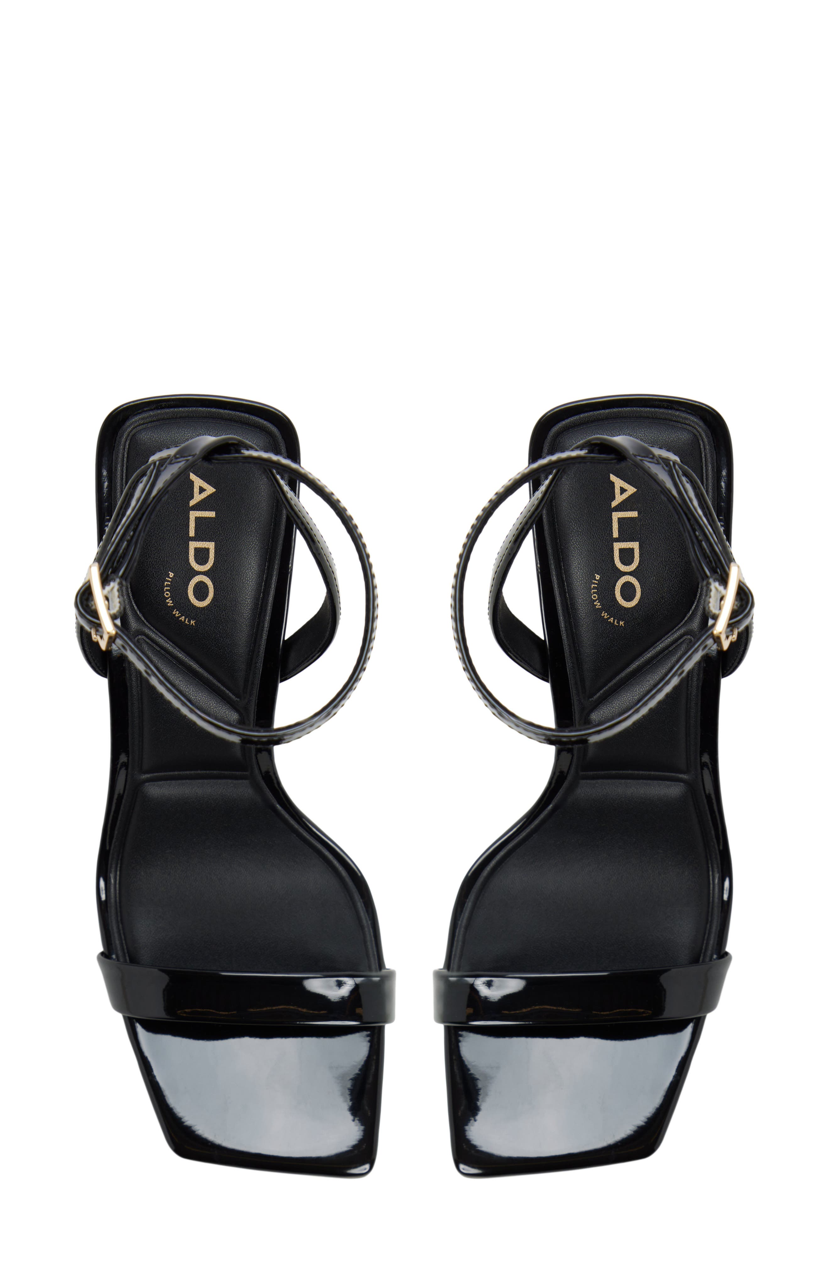 ALDO Azzira Ankle Strap Sandal, Alternate, color, Black