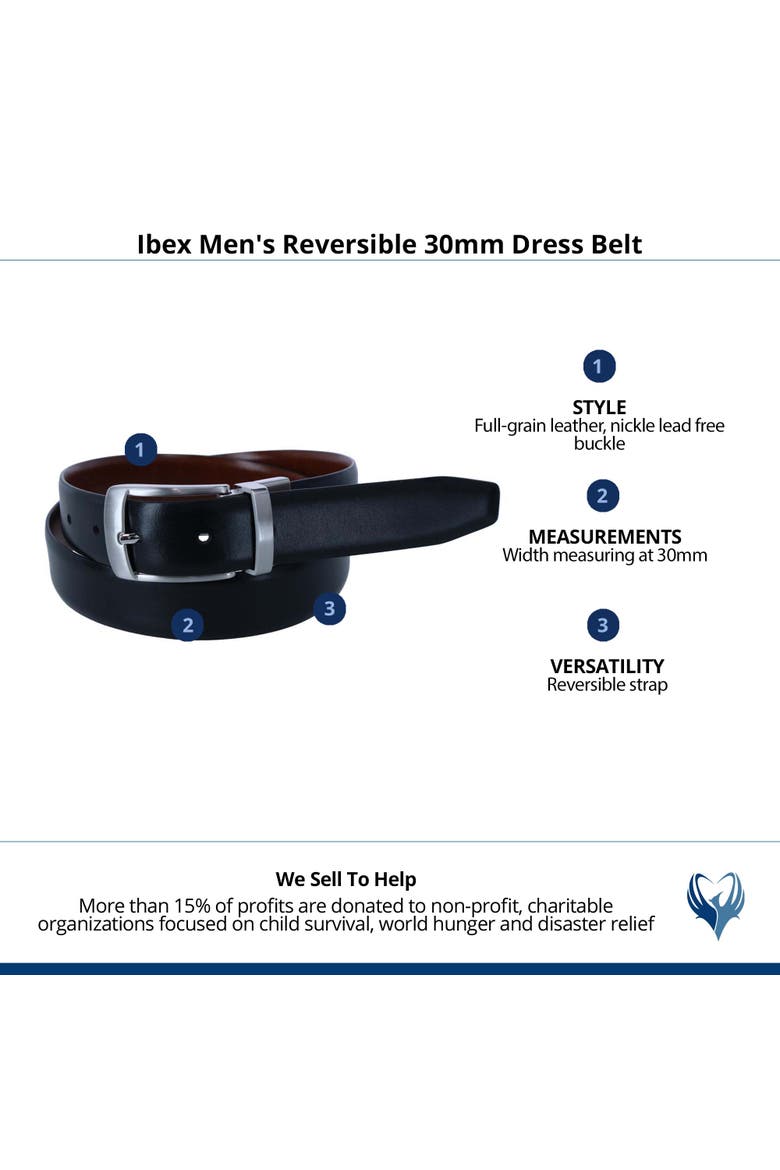 Men's Reversible 30mm Dress Belt, Alternate, color, Black/Tan